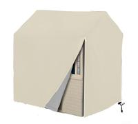 Housse de protection résistante aux intempéries pour cabane d'extérieur fabriquée en tissu Oxford 210D et cordon de fermeture pour un ajustement sûr et une protection durable (blanc, 115 x 102 x 127