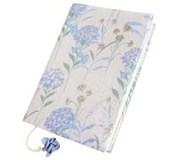 Housse de protection réutilisable faite à la main en toile avec motif floral bleu A5 pour livres de poche, cahiers, scrapbooking, cadeaux pour amateurs de livres