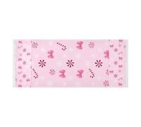 Housse de protection réutilisable pour machine à laver et sèche-linge avec bord en dentelle - Avec sac latéral - Housse anti-poussière avec nœuds de Noël - Rose - Pour buanderie et cuisine - 130 x