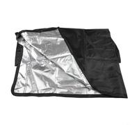 Housse de protection robuste en tissu Oxford 210D pour barbecue intégré de 106,7 cm, imperméable, coupe-vent, protection solaire pour loup, lynx jumeau, aigle en plein air, noir