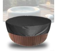 Housse de protection ronde 210D pour jacuzzi - Couverture complète - Portable - Pour jacuzzi extérieur (190 x 30 cm)