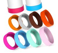 Housse de Protection Ronde en Silicone 10 Pièces | Anneau Inférieur, Résistance à Chaleur Élevée, pour Tasse à Thé et Café Chaud, Table et Coiffeuse Couleur Aléatoire