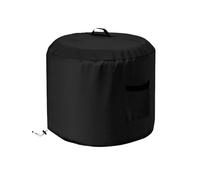Housse de protection ronde en tissu Oxford imperméable et résistant aux intempéries pour barbecue, feu de camp, cuisson pluie (violet)