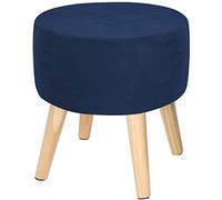 Housse de protection ronde en velours bleu roi - Protection de meubles extensible pour petits repose-pieds, poufs et ottomans de rangement, 76,2 x 43,2 cm - Élégante et design
