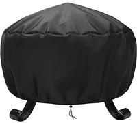 Housse de protection ronde imperméable pour foyer - Résistante aux intempéries - Anti-UV - Tissu Oxford 600D indéchirable - Pour terrasse, jardin, barbecue (Ø77 x 31 cm)