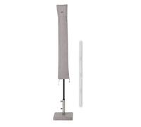 Housse de protection Sekey pour parasol de Ø 240cm, Ø 270cm, Ø 300cm et demi-parasol de 270cm, avec tige et fermeture éclair, gris clair