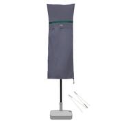 Housse de protection Sekey pour parasol double 460 x 270 cm avec tige et fermeture éclair, gris foncé