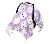 Housse de protection solaire coupe-vent pour siège de voiture - Accessoires de voyage - Licornes mignonnes - Violet