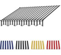 Housse de protection solaire imperméable multi-usages 4 m - Tissu de rechange pour une utilisation en extérieur - Protection UV améliorée pour toutes les conditions météorologiques