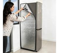 Housse de protection solaire latérale pour congélateur, bouclier thermique isolant, feuille d'aluminium double face, housse solaire pour réfrigérateur d'extérieur (patio jardin)(A,60*142cm)
