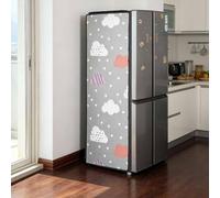 Housse de protection solaire latérale pour congélateur, bouclier thermique isolant, feuille d'aluminium double face, housse solaire pour réfrigérateur d'extérieur (patio jardin)(B,66*190cm)