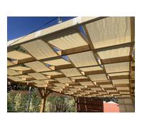 Housse de protection solaire pour pergola extérieure, tissu anti-UV avec œillets pour terrasse de jardin et patio