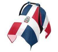Housse de protection solaire pour poussette avec filet de protection contre la neige - Drapeau de la République dominicaine