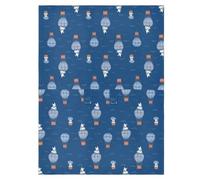 Housse de protection solaire pour poussette avec filet occultant pour siège de voiture - Protège de la poussière et de la neige - Motif chiens et ballons - Bleu