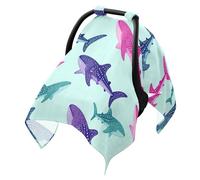 Housse de protection solaire pour poussette de bébé, extension d'ombre, accessoires de voyage Océan mer prédateur