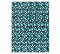 Housse de protection solaire pour poussette - Protection UV - Pour siège de voiture - Protège de la poussière et de la neige - Turquoise - Étoiles bleu foncé