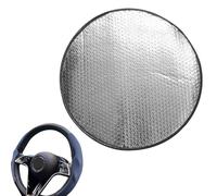 Housse De Protection Solaire pour Volant - Feuille D'Aluminium 40cm | Couvre-Volant Réfléchissant | Protection Thermique avec Bande Élastique pour Blocage UV Et Chaleur De L'Habitacle