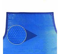 Housse de protection solaire rectangulaire pour piscine - Bleu - Imperméable et anti-poussière - Pour piscine familiale - Protection UV - Film d'isolation thermique à bulles - Pliable - 1