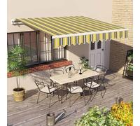 Housse de protection solaire rétractable imperméable avec protection UV pour terrasses et terrasses, rouleau de rechange pour l'extérieur (sans cadre) 3 x 1,5 m