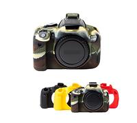 Housse de Protection Souple en Silicone pour Appareil Photo Reflex numérique Canon EOS 700D / EOS Rebel T5i / Kiss X7i / EOS 650D / EOS Rebel T4i / Kiss X6i Vert Camouflage, Coque de Protection
