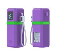 Housse de protection souple en silicone pour UGREEN Nexode Pro 25000 mAh 200 W PB728 - Coque de protection ultra-résistante avec trou pour mousqueton, étui de recharge étanche à la poussière (violet)