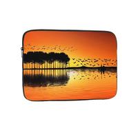Housse de protection souple pour ordinateur portable 12" avec impression réfléchissante de guitare lac, spécialement compatible avec MacBook de 12", s'adapte à certains ordinateurs portables