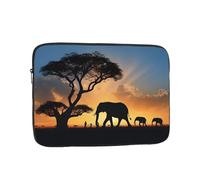 Housse de protection souple pour ordinateur portable 15" avec imprimé éléphant africain, spécialement compatible avec MacBook de 15", s'adapte à certains ordinateurs portables