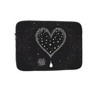 Housse de protection souple pour ordinateur portable de 10" avec imprimé cœur et étoile filante, spécialement compatible avec MacBook de 10", s'adapte à certains ordinateurs portables