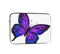 Housse de protection souple pour ordinateur portable de 17" avec imprimé papillon violet, sac fin et léger spécialement compatible avec MacBook de 17", s'adapte à certains ordinateurs portables