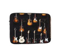 Housse de protection souple pour ordinateur portable de 25,4 cm, avec imprimé guitare, sac fin et léger spécialement compatible avec MacBook de 10", s'adapte à certains ordinateurs portables