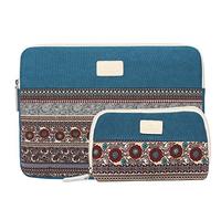 Housse de Protection Style bohème en Toile pour Ordinateur Portable MacBook Pro 15,6" 15" Bleu lac