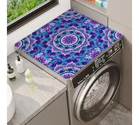 Housse De Protection SupéRieure Pour Laveuse Mandala BohéMien Treillis Style Vintage Designs Top Protector Mat Pour Laveuse Ou SéCheuse ImperméAble AntidéRapant Anti-Rayures (Color 5,40 x50 cm)