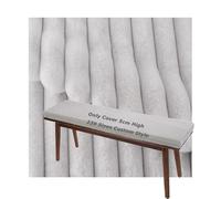 Housse De Protection Sur Mesure Matelas Coussin Chaise Jardin Tissu Couverture Remplacement Pour Salon Banc Rechange Chien Housses Coussins 5cm Hauteur Peluche Velours Hiver(Beige Gris,135x35 cm)