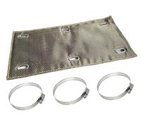 Housse de protection thermique en titane pour pot d'échappement de moto, design en basalte à deux couches, intérieur en coton haute température, température de fonctionnement continue de 1000 °C, avec