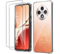Housse De Protection Transparente Anti-Choc Pour Oppo Reno 12 F/Fs 5g Avec Verre Trempé, Tpu Souple Résistant Au Jaunissement Et Coque Air Cushion 360°
