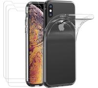 Housse De Protection Transparente Anti-Choc Pour Oppo Reno2 Avec 3 Films Verre Trempé 9h - Ultra Mince, Silicone Souple, Protection Intégrale Sans Surépaisseur