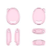 Housse de protection transparente en polycarbonate pour console de jeu Tamagotchi Connection - Accessoire anti-poussière et anti-collision (rose transparent)