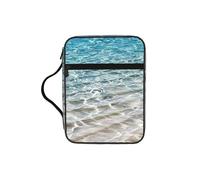 Housse de protection transparente pour Bible avec imprimé eau de mer pour femmes et filles, avec poignée pour Bible de taille standard