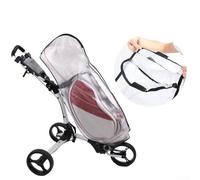 Housse de protection transparente pour chariot de golf, 118 cm de long | PVC transparent, joint étanche, empêche la rouille sur les clubs, garde les poignées sèches, longueur 118,1 cm