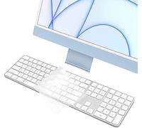 Housse de Protection Transparente Ultra Fine pour Clavier Apple Magic Keyboard avec Touch ID et pavé numérique modèle A2520, pour iMac 2023 2021 24" M3 M1 et Mac Studio 2022