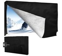 Housse de protection pour TV d'extérieur pour l'hiver de 104 à 109 cm - Doublure en feutre résistant aux rayures, protection d'écran Oxford 600D résistante aux intempéries, fermeture éclair étanche,