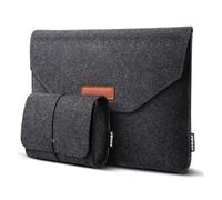Housse de protection ultra fine en feutre pour ordinateur portable 15,3"/15,4"/16" compatible avec Asus, Dell, HP, Microsoft, Notebook, Chromebook, Ultrabook, Apple MacBook Air Pro 15" (gris foncé
