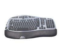 Housse de protection ultra fine en silicone pour clavier d'ordinateur de bureau compatible avec le clavier Wave sans fil Logitech K350 MK550 MK57
