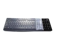 Housse de protection ultra fine en silicone transparent pour clavier compatible avec clavier Logitech K200 K260 K270 MK200 MK260 MK270 (transpare