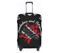 Housse de Protection Universelle Extensible pour Valise, Motif Drapeau de Trinité-et-Tobago et Rose Vintage, Anti-Rayures, pour Voyage, Unisexe, Grande Taille