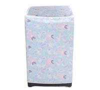 Housse de protection universelle for Machine à laver, en tissu Oxford imprimé Floral, imperméable, solaire, 2 pièces pour Machine à Laver(Blue10kg)
