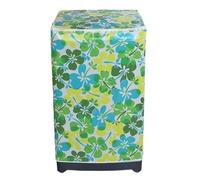 Housse de protection universelle for Machine à laver, en tissu Oxford imprimé Floral, imperméable, solaire, 2 pièces pour Machine à Laver(Green10kg)