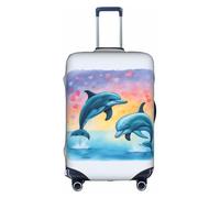 Housse de protection universelle imperméable et élastique Motif dauphins amoureux, blanc, XL, Organiseur de sac