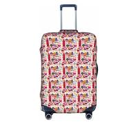 Housse de protection universelle imperméable et élastique pour valise, journal scolaire, imprimé en anglais, blanc, M, Organiseur de sac