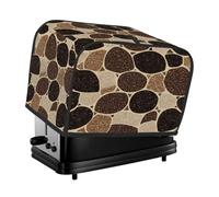 Housse de protection universelle pour grille-pain 2 tranches, motif cercle noir et marron pailleté, anti-poussière et imperméable, tissu anti-rayures pour appareils de cuisine